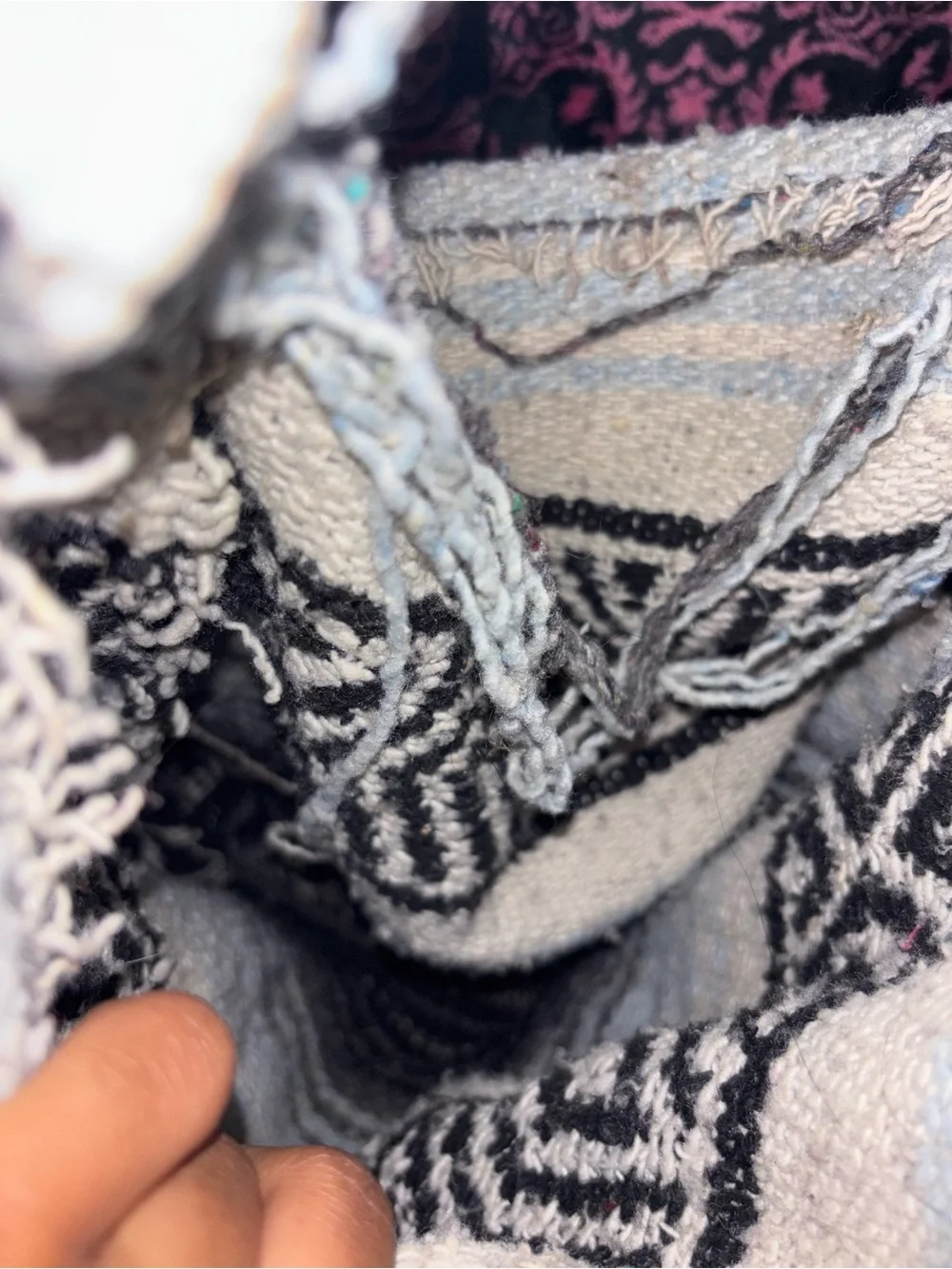 knitted Boho hobo